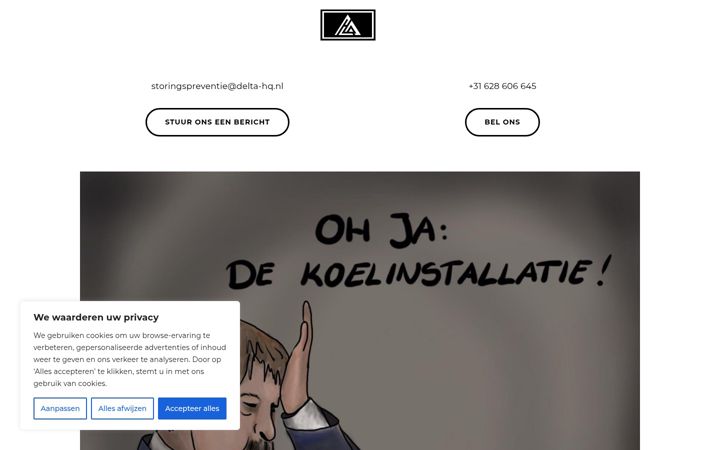 Ekraanipilt saidist delta-hq.nl