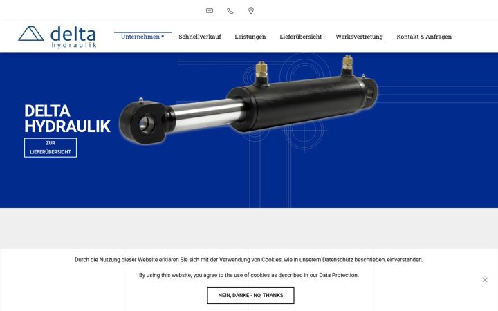 Screenshot of delta-hydraulik.de