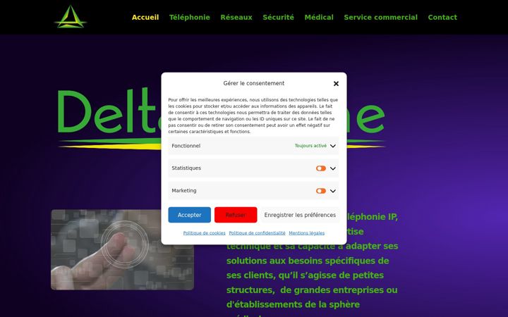 Screenshot of delta-line.net