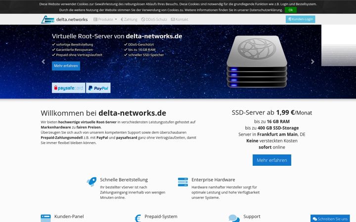 Screenshot of delta-networks.de