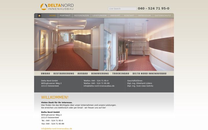 Screenshot of delta-nord-innenausbau.de