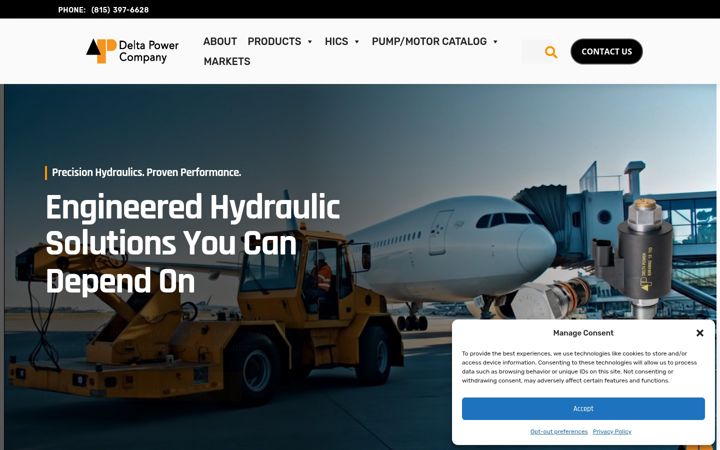 Screenshot of delta-power.com