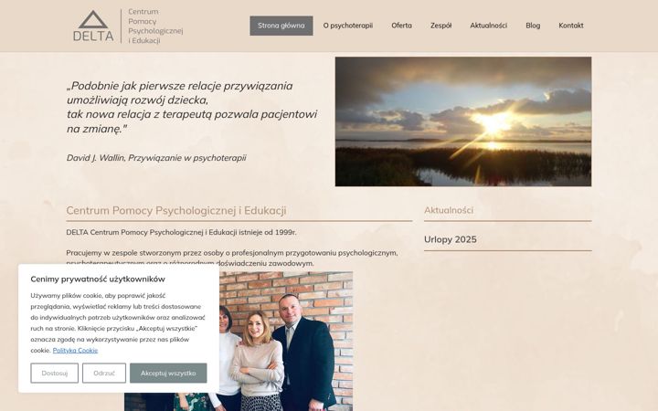 Screenshot von delta-psychoterapia.pl