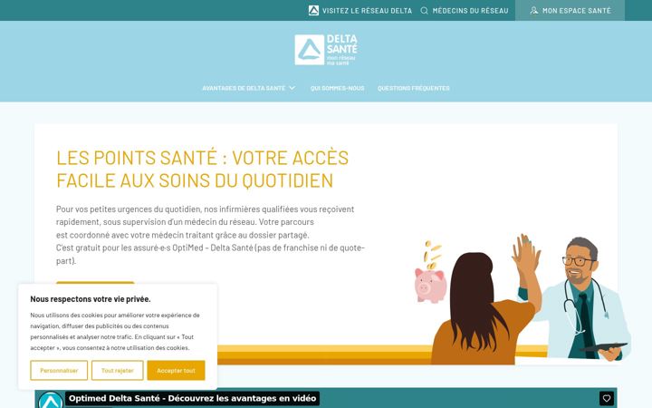 Screenshot of delta-sante.ch
