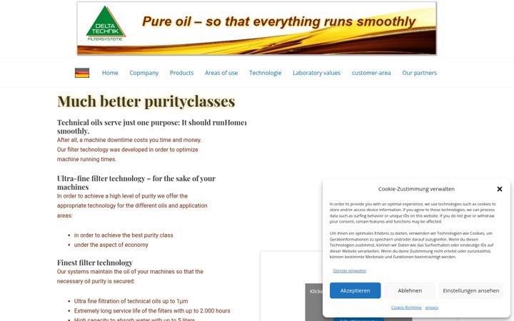 Screenshot of delta-technik.com