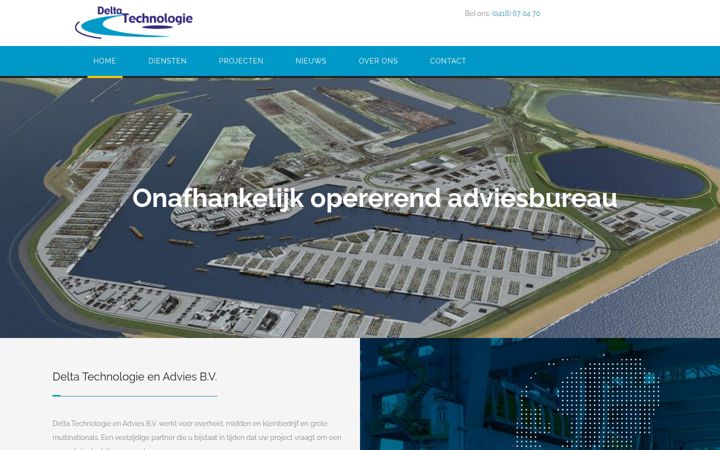 Ekraanipilt saidist delta-technologie.nl