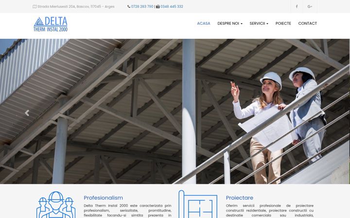 Screenshot di delta-therm.ro