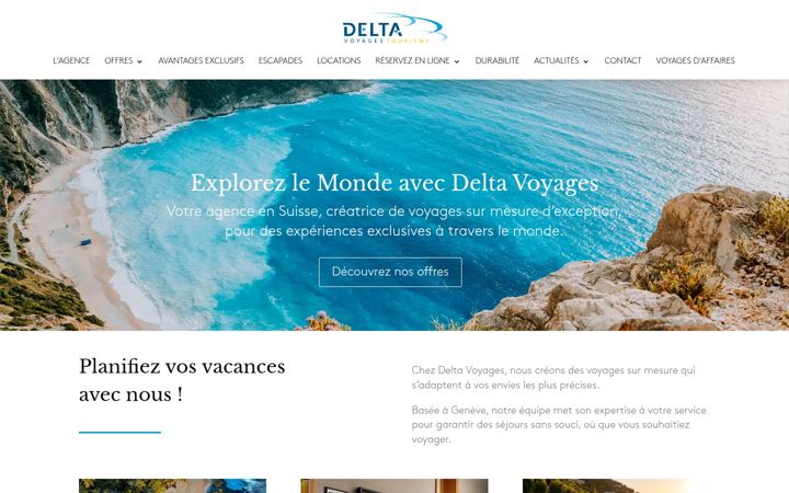 Screenshot of delta-voyagestourisme.ch