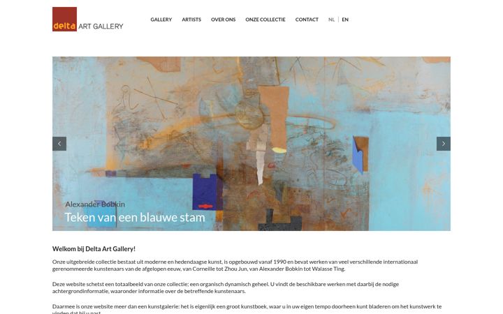 Screenshot of deltaartgallery.nl