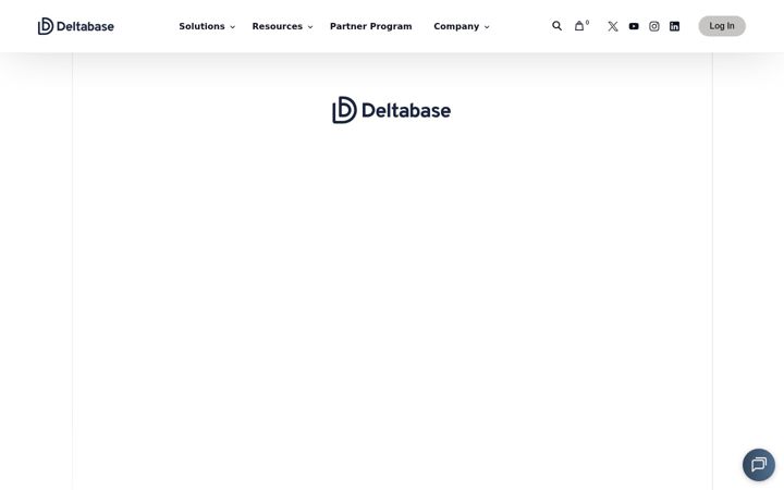 Екранна снимка на deltabase.io