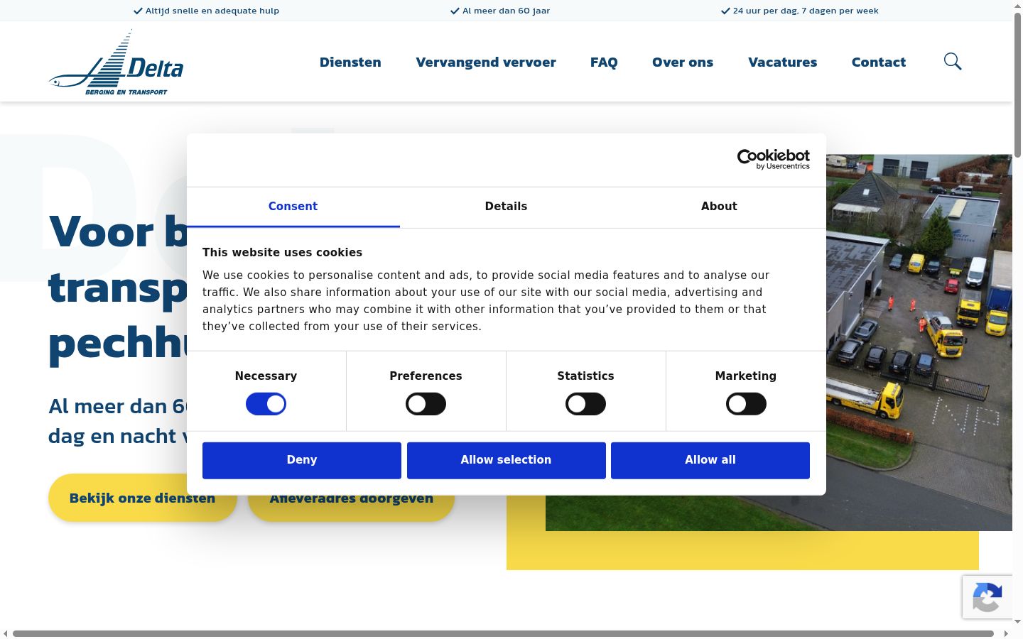 Zrzut ekranu banera zgody wyświetlanego przed jakąkolwiek interakcją
