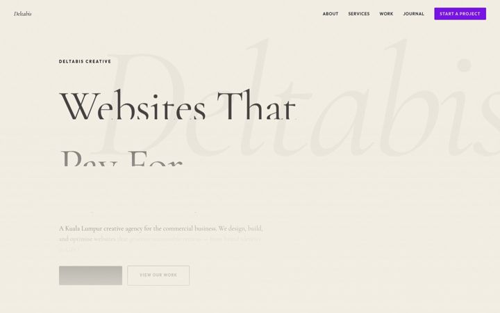 Screenshot of deltabiscreative.com