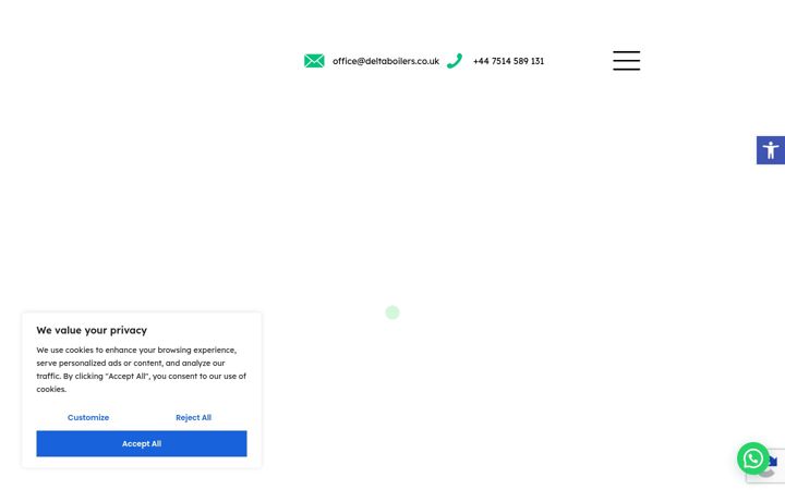 Screenshot of deltaboilers.co.uk