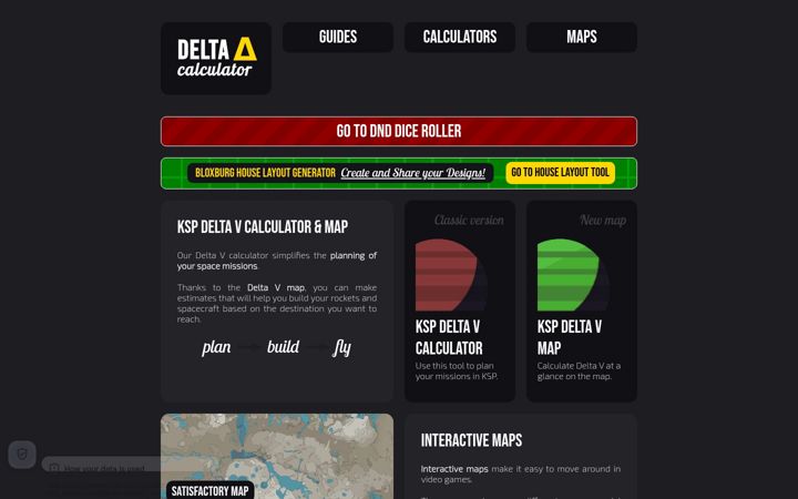 Screenshot of deltacalculator.com