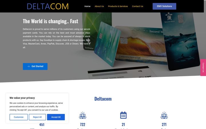 Screenshot of deltacom-ts.com