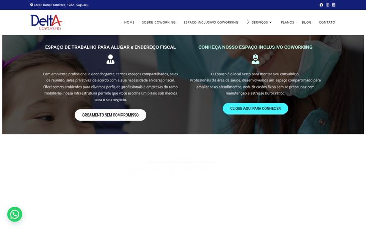 Екранна снимка на deltacoworking.com.br