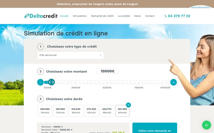 Screenshot of deltacredit.be