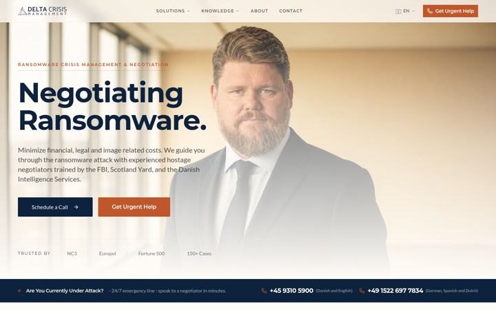 Screenshot of deltacrisis.com