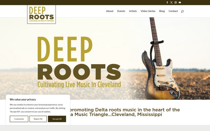 Screenshot of deltadeeproots.com