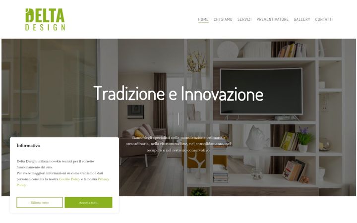 Screenshot of deltadesignsrl.it