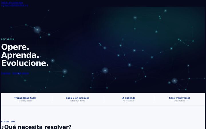 Screenshot of deltadesk.com.co