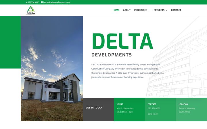 Ekrānuzņēmums no deltadevelopment.co.za