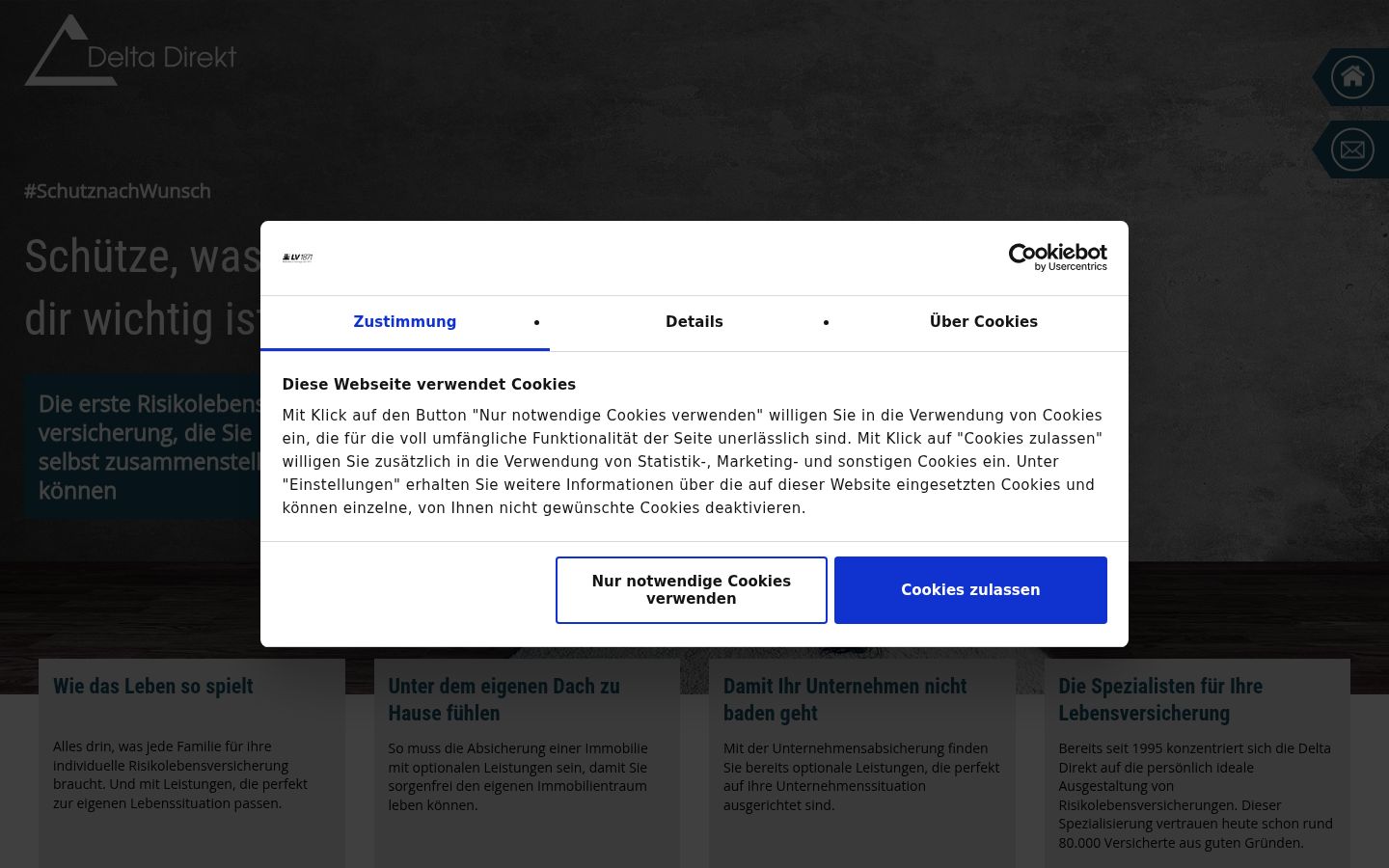 Screenshot tal-banner tal-kunsens muri qabel kwalunkwe interazzjoni