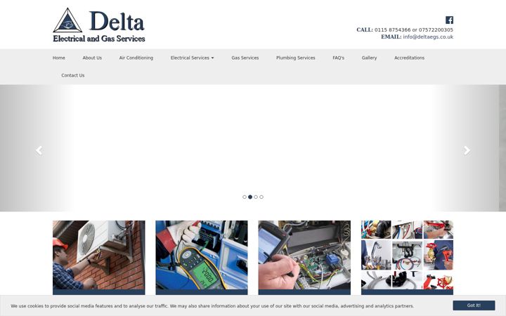 Screenshot of deltaegs.co.uk