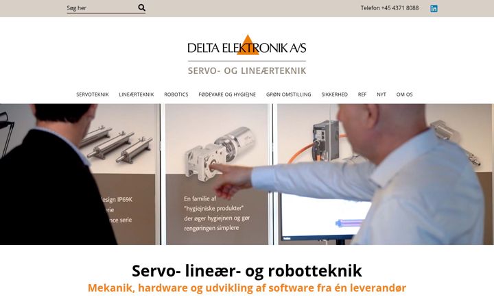 Screenshot of deltaelektronik.dk