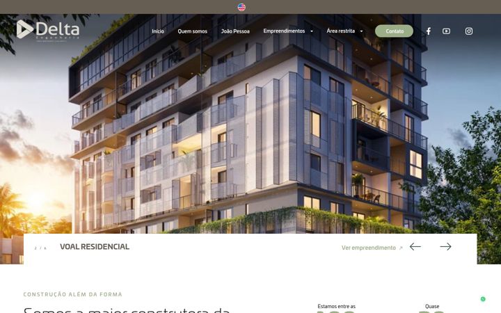 Екранна снимка на deltaenge.com.br