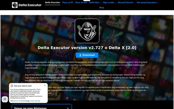 Screenshot of deltaexecutr.ph