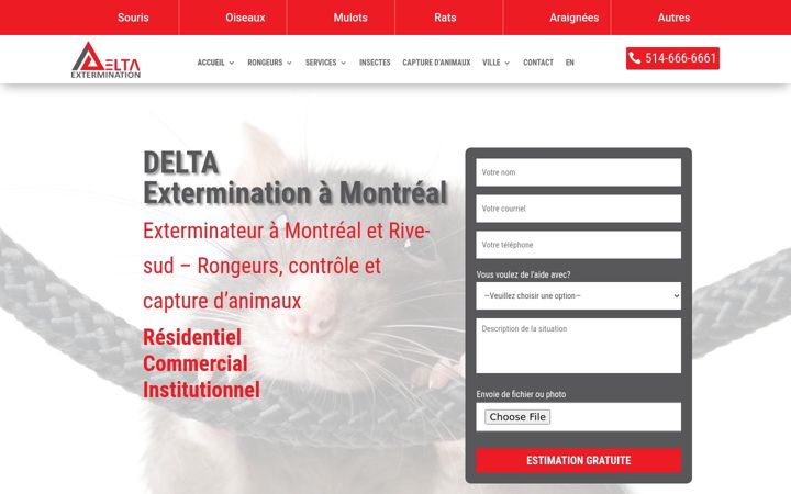 Screenshot of deltaextermination.com