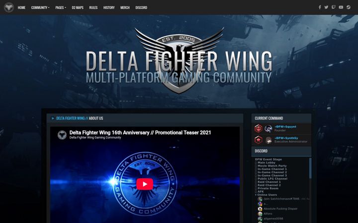 Screenshot of deltafighterwing.com