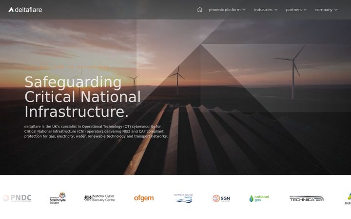 Screenshot of deltaflare.com