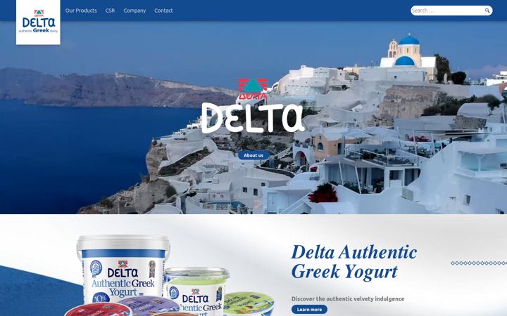 Screenshot of deltagreekdairy.com