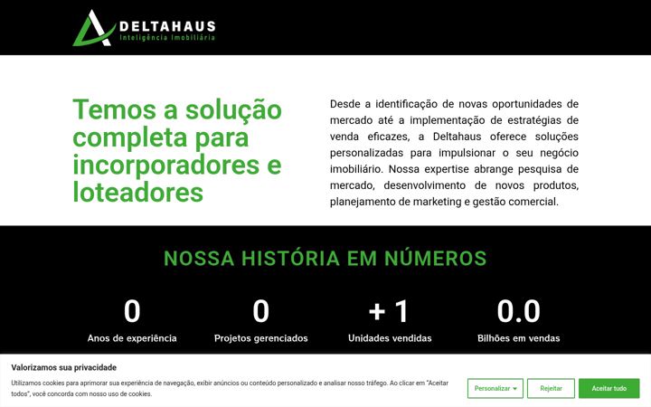 Екранна снимка на deltahaus.com.br