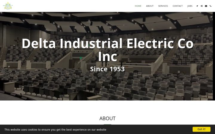 Screenshot of deltaindustrialelectric.com