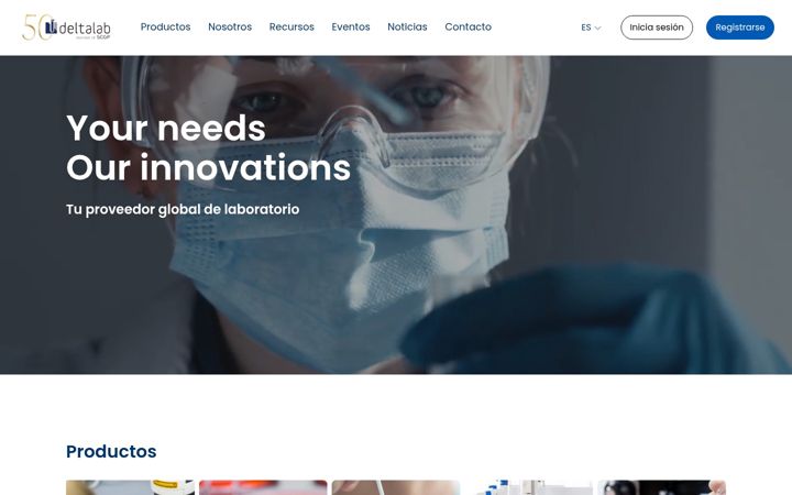 Screenshot of deltalabgroup.com