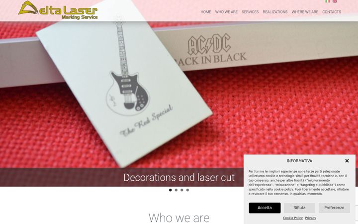 Screenshot of deltalaser.it