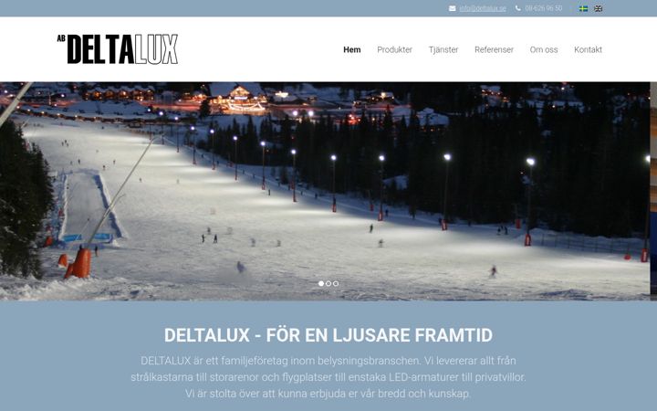Screenshot of deltalux.se