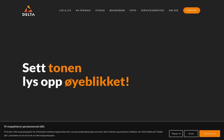 Screenshot stránky deltalyd.no