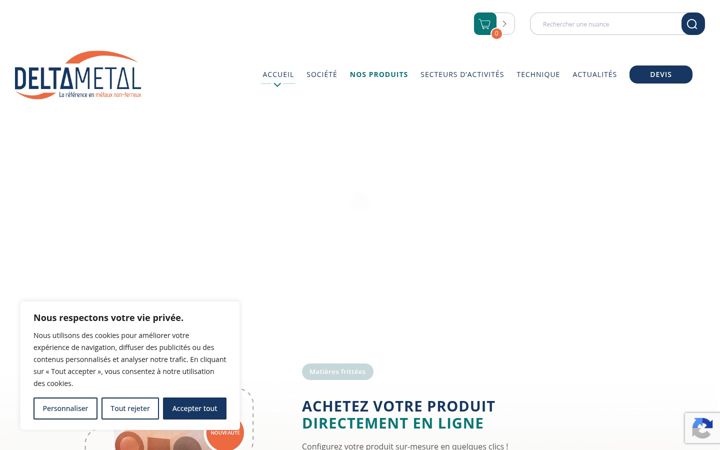 Screenshot of deltametal.fr