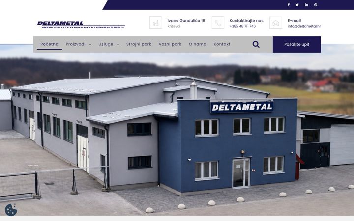 Snímek obrazovky deltametal.hr