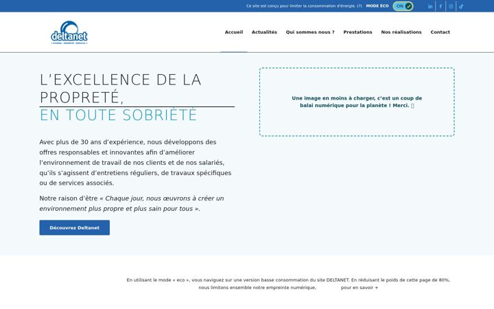Screenshot of deltanet-proprete.fr