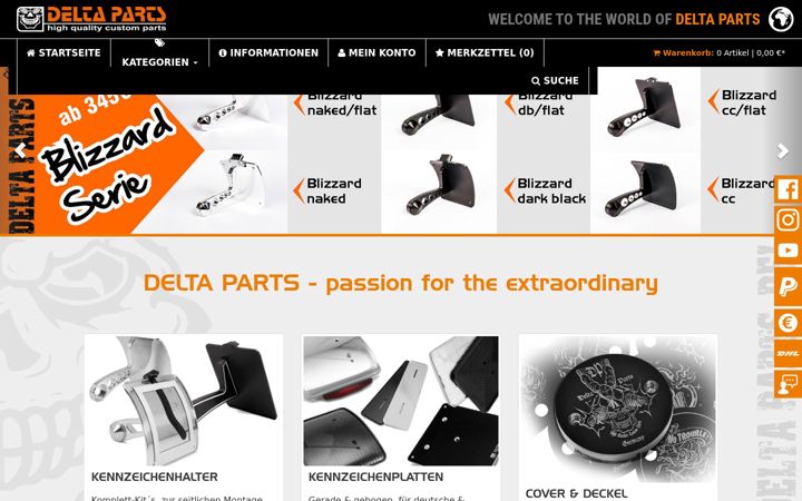 Screenshot of deltapartsshop.de