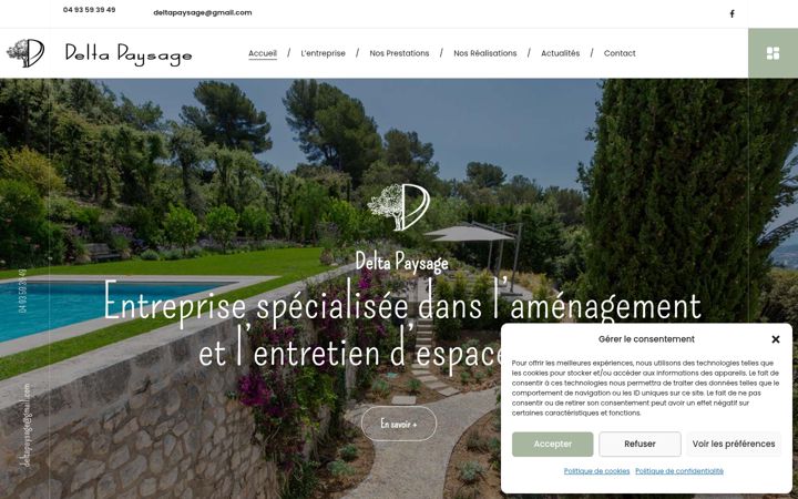Screenshot of deltapaysage-paysagiste-vence.fr