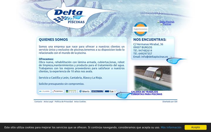 Screenshot του deltapiscinas.es