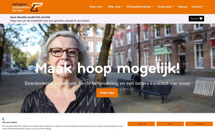 Ekraanipilt saidist deltaplanalvleesklierkanker.nl
