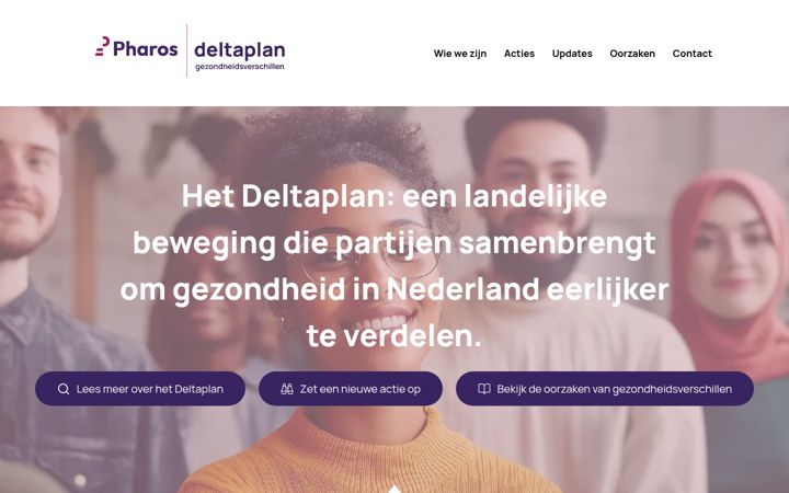 Skærmbillede af deltaplangezondheidsverschillen.nl
