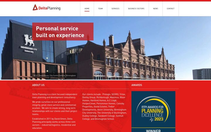 Screenshot of deltaplanning.co.uk